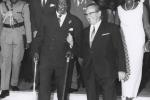 Poseta Keniji: odlazak sa ru?ka koji je priredio predsednik Josip Broz Tito, u ?ast predsednika Kenijate i supruge, u hotelu "Hilton"