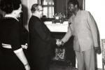 Prijem predsednika Vlade Gvajane, Lindena Forbsa Samsona Bernama sa suprugom: dolazak