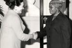 Jovanka Broz i Maria Njerere, supruga predsednika Tanzanije, na sve?anom ru?ku u Belom dvoru