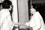 Poseta Fahrudina Ali Ahmeda, predsednika Indije: Jovanka Broz i prva dama Indije Begum Abida Ahmed u vili "Jadranka"